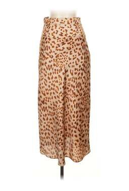 Free People Normani Leopard Print Bias Cut Midi Skirt